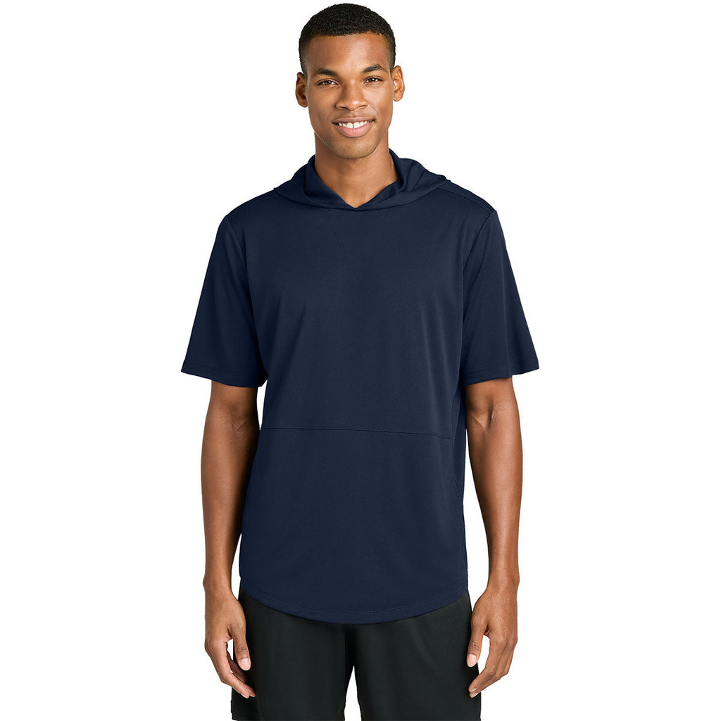 Sport-Tek Men's True Navy Club Short Sleeve Hoodie
