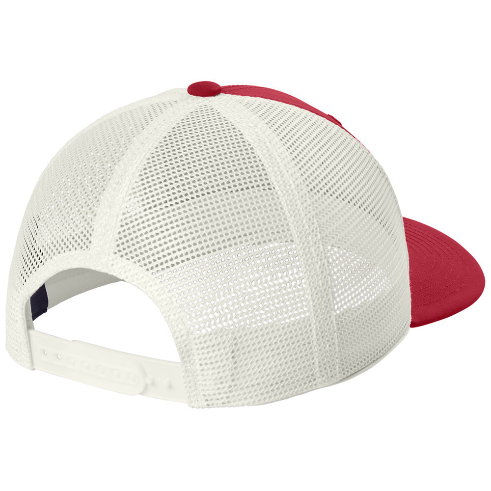 Sport-Tek Deep Red/ White Club Trucker Cap