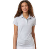 Swannies Women's Glacier White Kayla Striped Polo