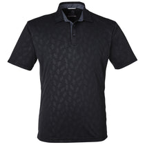 Swannies Golf Men's Black Barrett Embossed Polo