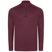 Swannies Golf Men's Maroon Lukas Lightweight Quarter-Zip