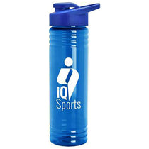Garyline Transparent Blue Slim Fit Bottle with Drink-Thru Lid - 24 oz.