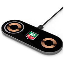 Innovations Gun Metal/Black Glass Top Dual Wireless Charging Pad