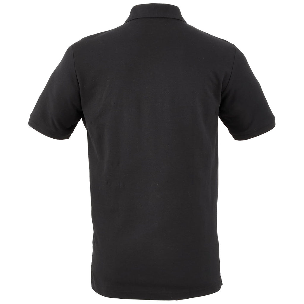 Elevate Men's Black Palo Short Sleeve 100% Cotton Pique Polo