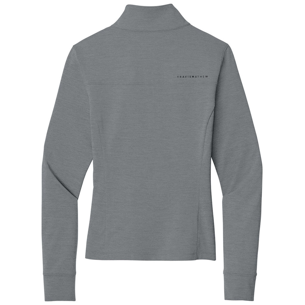 TravisMathew Women's Quiet Shade Grey Heather Onward 1/2-Zip