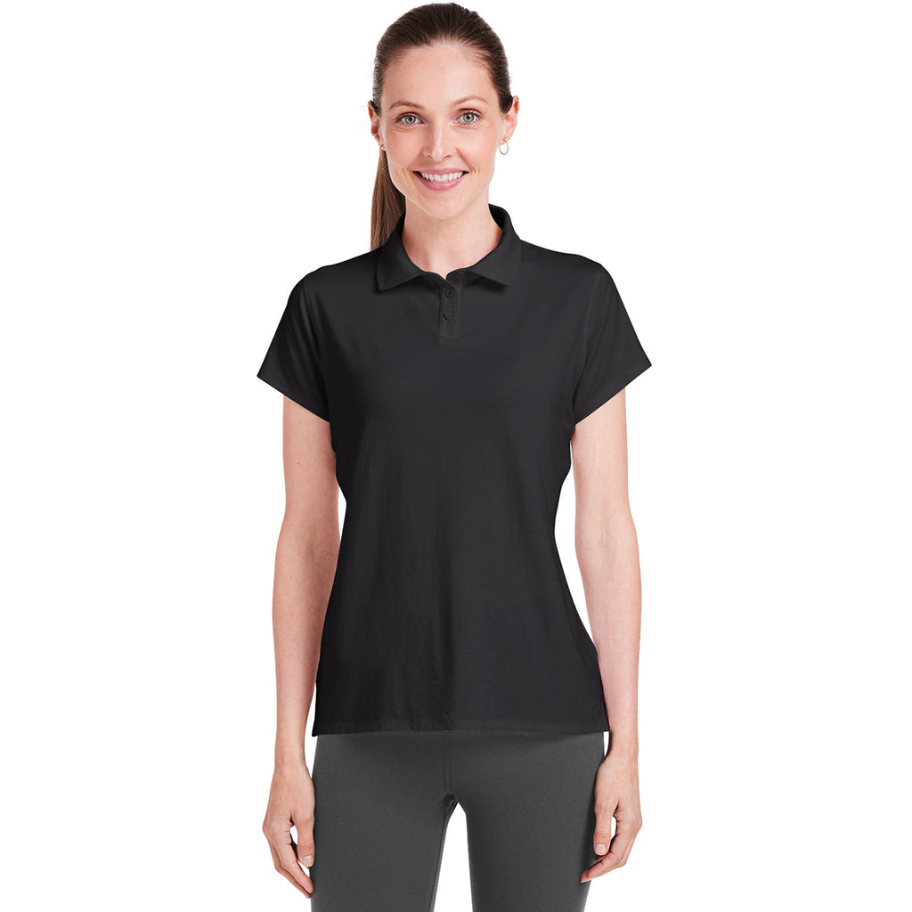 tasc Women's Black Heather Air Lightweight Polo