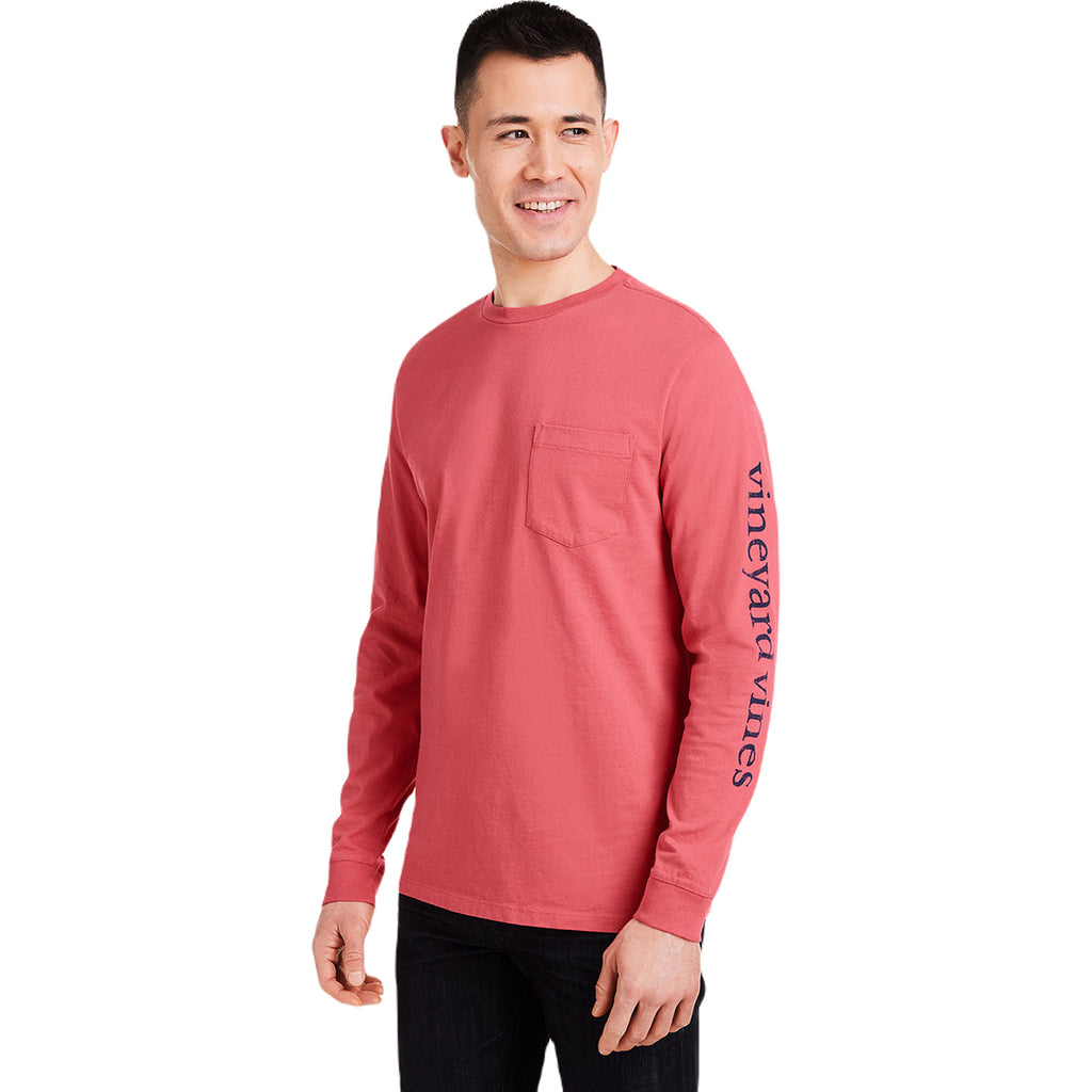 Vineyard Vines Unisex Jetty Red/ Blue Blazer Long Sleeve Pocket T-Shirt