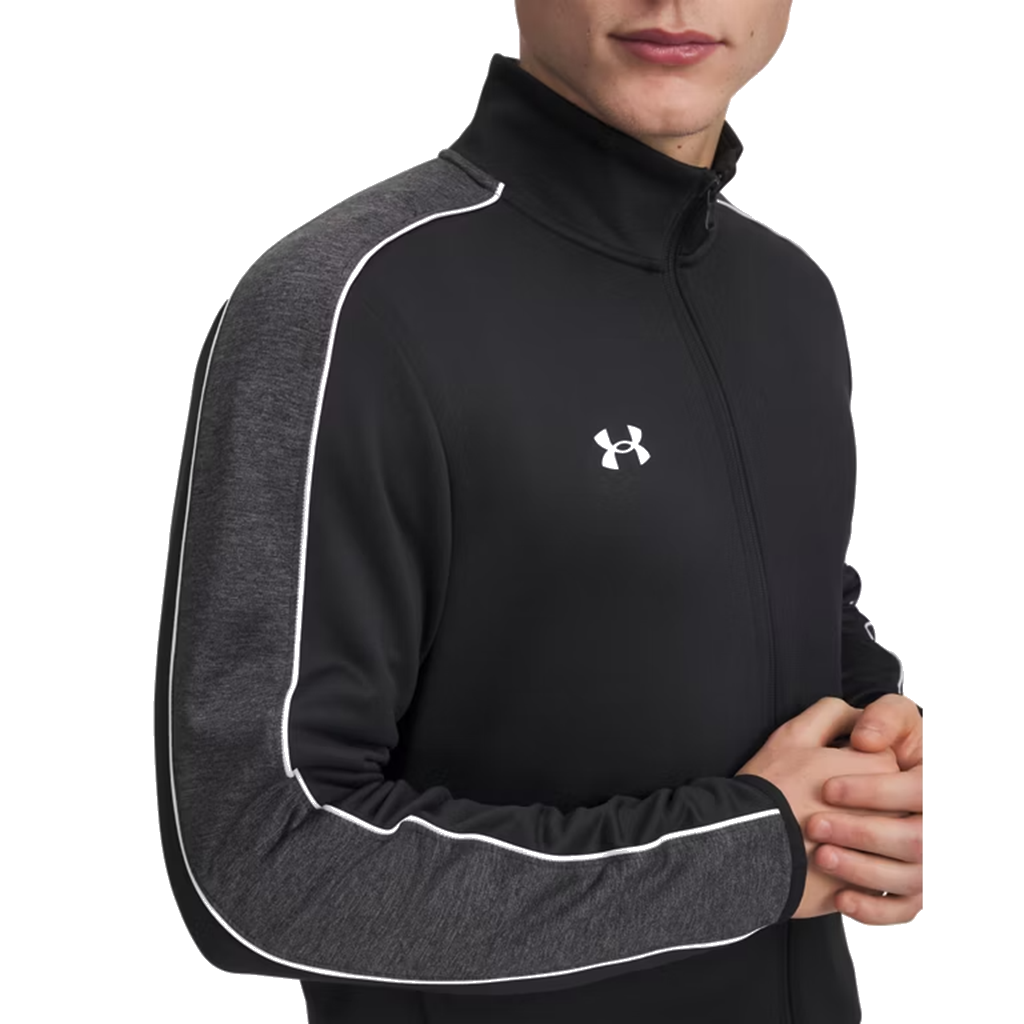 Under Armour Men's Black/White UA Command Full Zip Warm Up