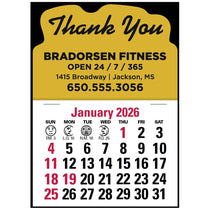 Triumph Calendars Yellow Vinyl Press-N-Stick Standard Calendar