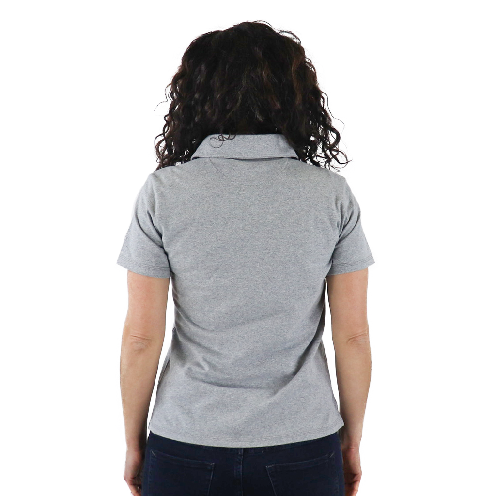 Zusa Women's Light Grey Heather Peachy Polo