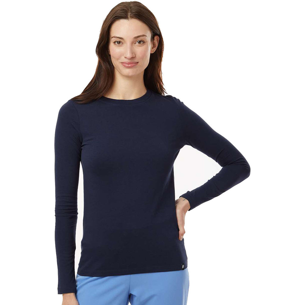 Jaanuu Women's Midnight Navy RegenX Cotton Underscrub Long Sleeve T-Shirt