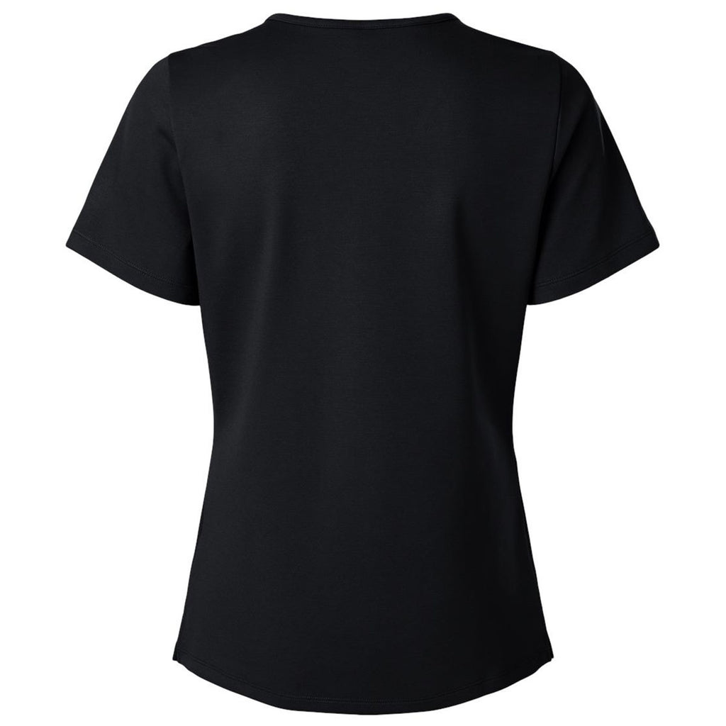 Jaanuu Women's Black Cesi Ultrasoft Scrub V-Neck Top