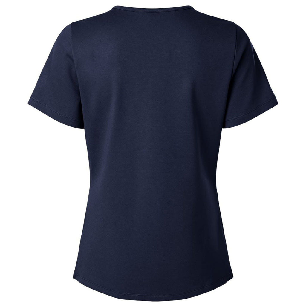 Jaanuu Women's Midnight Navy Cesi Ultrasoft Scrub V-Neck Top