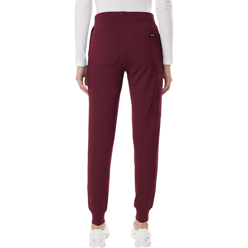 Jaanuu Women's Burgundy Rubi Ultrasoft Scrub Joggers