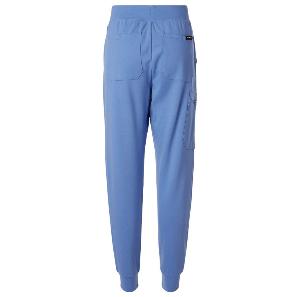 Jaanuu Women's Ceil Blue Rubi Ultrasoft Scrub Joggers