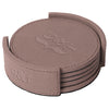 Pop Promos Custom Leather Coaster Set with Holder