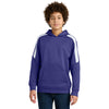 Sport-Tek Youth Purple/ White Sport-Wick Fleece United Pullover Hoodie