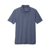 Port Authority Men's Navy Heather Cotton Blend Pique Polo