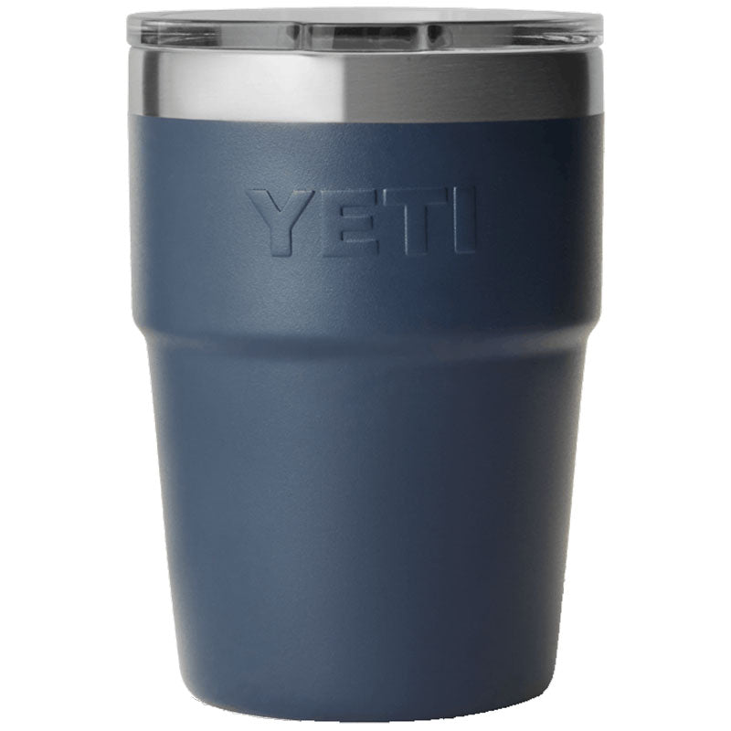 YETI Navy Rambler 16 oz Stackable Cup with Lid