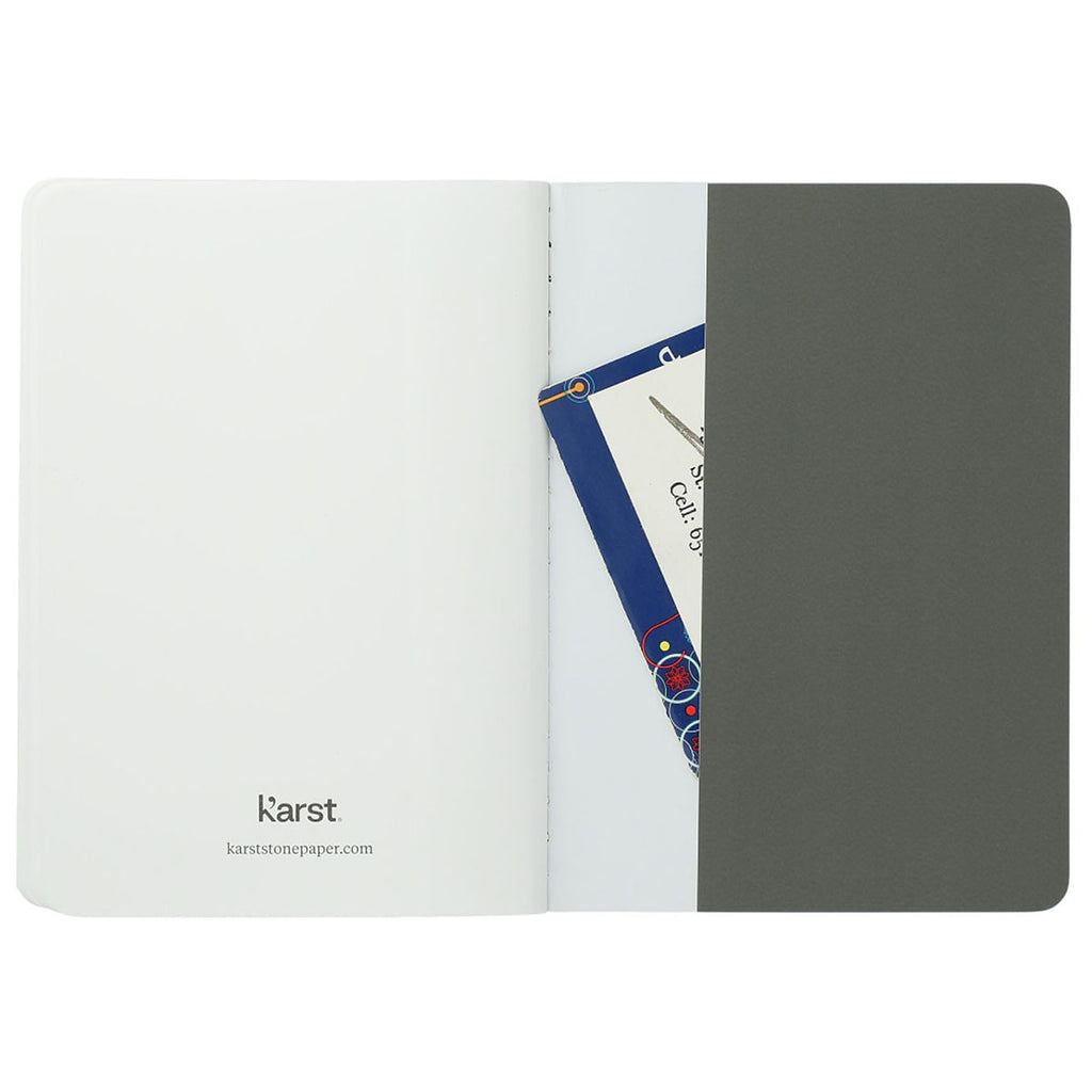 Karst Grey Pocket Stone Paper Notebook