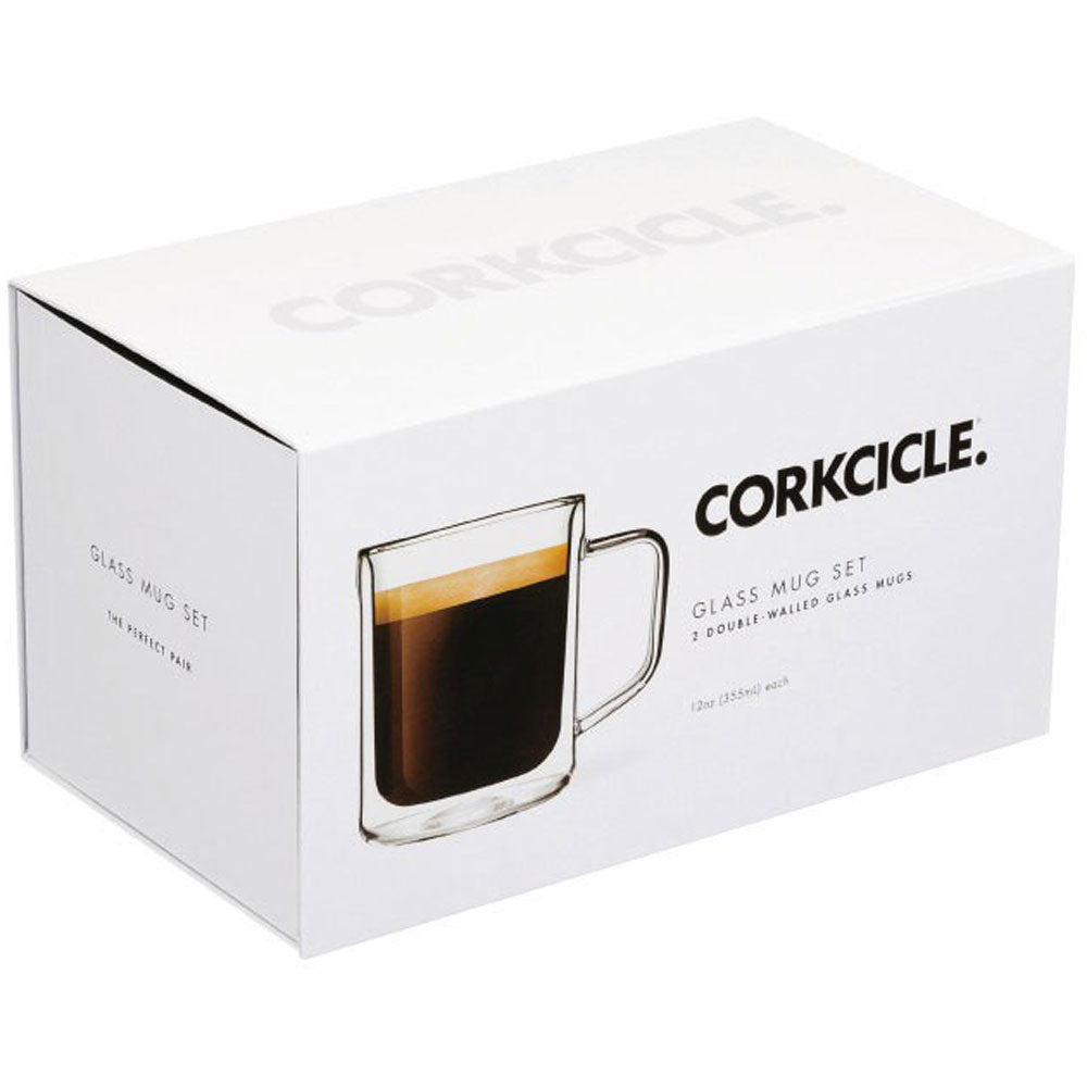 Corkcicle Clear Mug Glass Set (2)