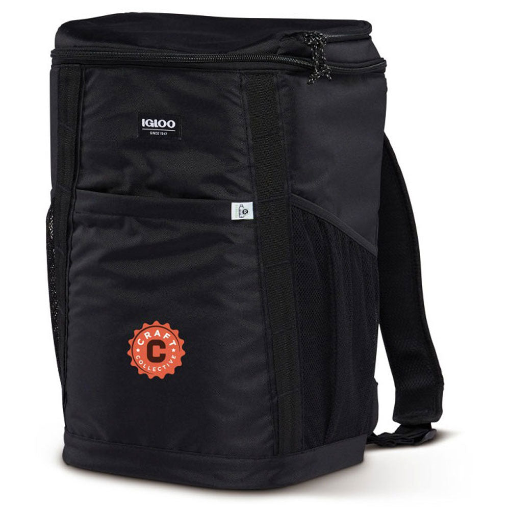 Igloo Black REPREVE 36 Can Backpack Cooler