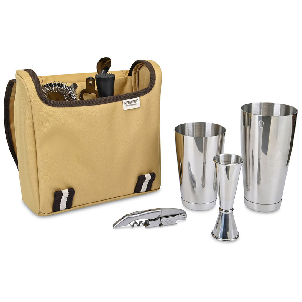 Heritage Supply Dune Traveling Mixologist Tote Kit