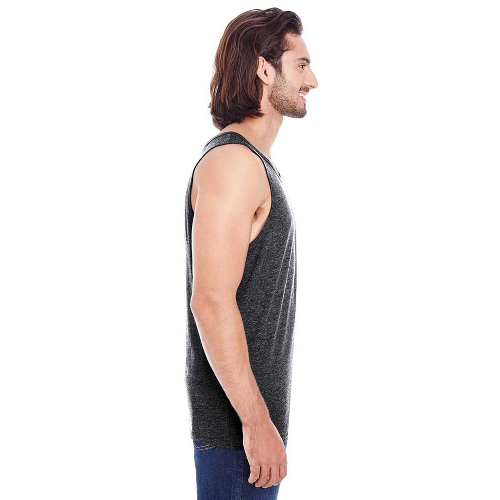 Threadfast Unisex Black Triblend Tank