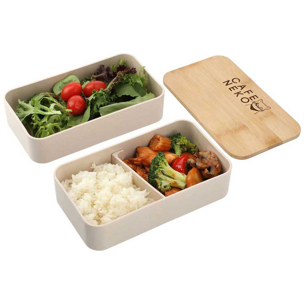 Leed's Beige Stackable Bamboo Fiber Bento Box