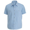 Edwards Men's Carolina Blue Heather Melange Ultra-Light Chambray Shirt