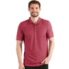 Antigua Men's Cardinal Red Heather/White Esteem Polo