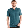 Antigua Men's Deep Teal Heather/White Esteem Polo