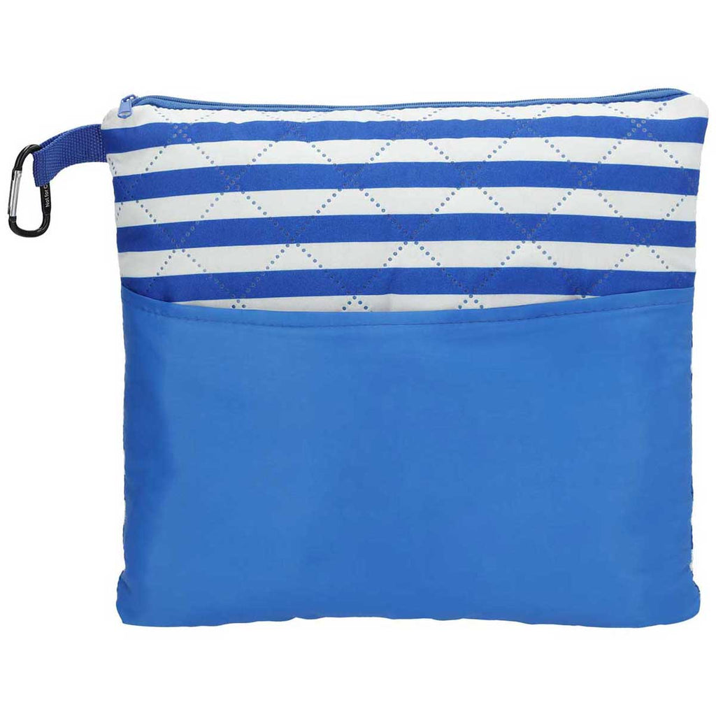 Leed's Royal Blue Portable Beach Blanket and Pillow