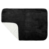 Leed's Black Oversized Wearable WFH Cozy Fleece Sherpa Blanket