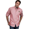 Vantage Men's Sports Red/White Easy-Care Gingham Check Shirt