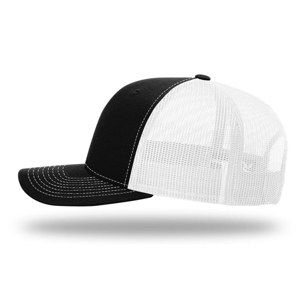 Richardson Black/White R-Flex Adjustable Trucker Cap