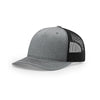 Richardson Heather Grey/Black Mesh Back Five Panel Trucker Hat