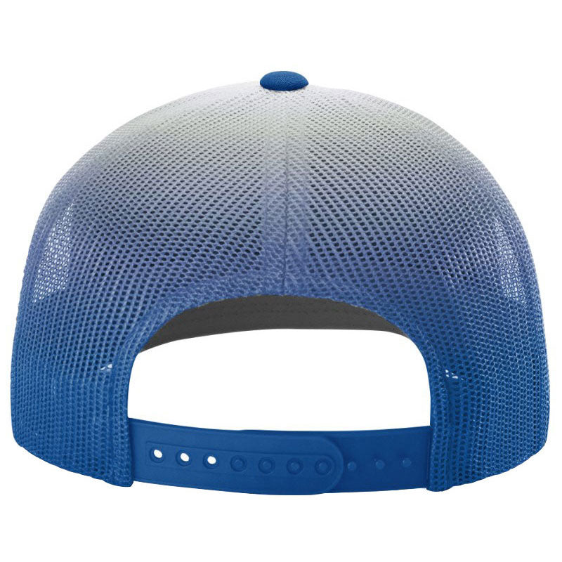 Richardson Royal/White Fade Printed Mesh Trucker Hat