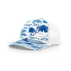 Richardson Women's Royal/White Printed Trucker Hat