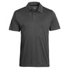 Landway Men's Heather Black Vertex Heathered Knit Polo