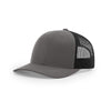 Richardson Charcoal/Black Mesh Back Split Low Pro Trucker Hat