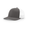 Richardson Charcoal/White Mesh Back Split Low Pro Trucker Hat