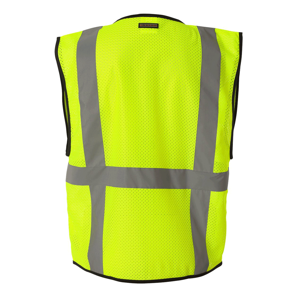 ML Kishigo Men's Lime Economy Mesh 6-Pocket Vest