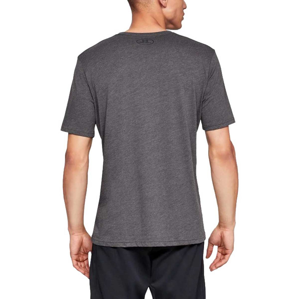 Under Armour Men's Charcoal Medium Heather Sportstyle Left Chest Short Sleeve