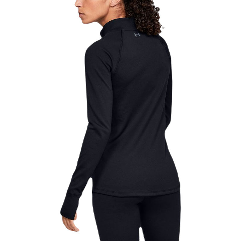 Under Armour Women's Black/Pitch Grey ColdGear Base 4.0 Half Zip