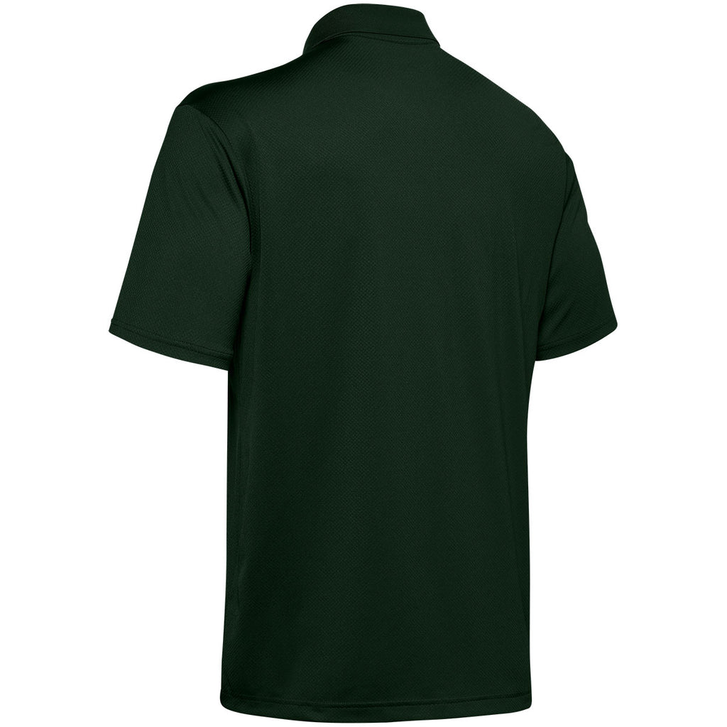 Under Armour Men's Forest Green Team Performance Polo