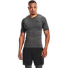 Under Armour Men's Carbon Heather/Black HeatGear Armour Short Sleeve Shirt