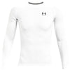 Under Armour Men's White/Black HeatGear Armour Long Sleeve Shirt