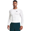 Under Armour Men's White/Black HeatGear Armour Long Sleeve Shirt