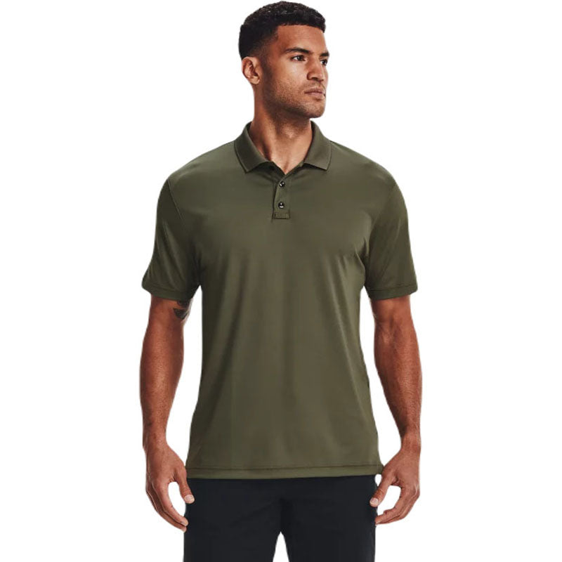 Under Armour Men's Marine Od Green/Red/Red Tacticle Performance Polo 2.0